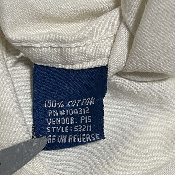 VTG Geronimo Trail Guest Ranch Shirt Mens Large Beige Embroidered Heavy Cotton - Picture 8 of 13